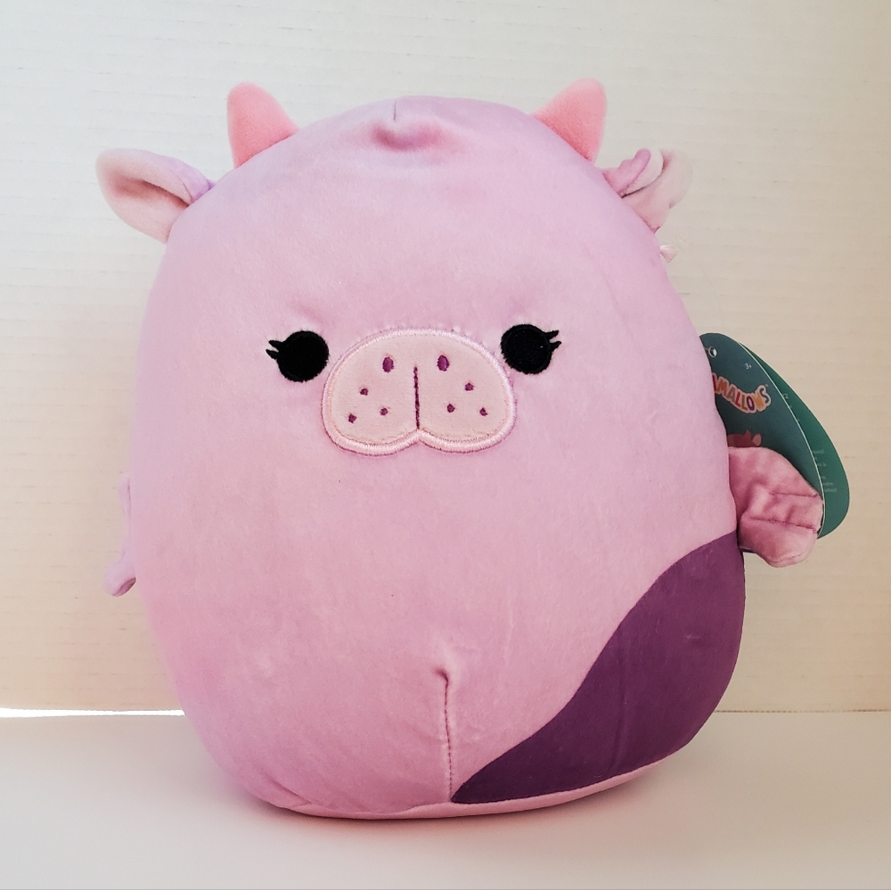 Squishmallows 8 inch Stasia the Purple Sea Cow Soft & Cuddly Pink NWT *READ*